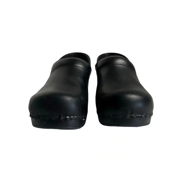 Dansko Women's Professional Black Leather Clogs Size 9.5-10 Arch Support - Picture 10 of 13